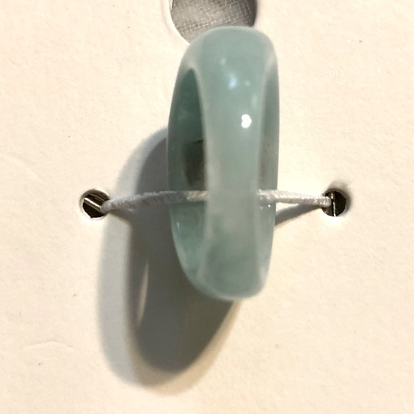 💍 EXPRESS chunky Resin Rhinestone Embellished Ring Turquoise size 6 NWT 🛍 - Picture 6 of 10